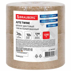Шпагат джутовый полированный Brauberg - 1200 текс - 1200 м - 1400 г