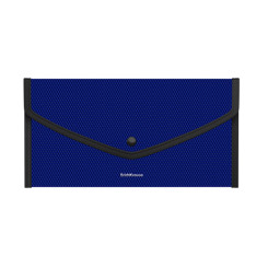 Папка-конверт ErichKrause Diamond Total Blue на кнопке - 550 мкм - Синяя
