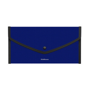 Папка-конверт ErichKrause Diamond Total Blue на кнопке - 550 мкм - Синяя