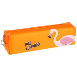 Пенал-косметичка ArtSpace Flamingo - 200*60*40 мм - Силикон