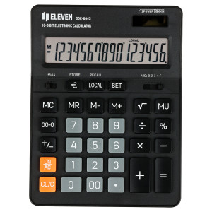 Калькулятор настольный Eleven SDC-664S - 16 разрядов - Черный