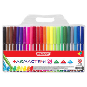 Фломастеры Пифагор - 24 шт