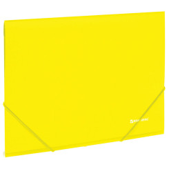 Папка на резинке Brauberg Neon - А4 - 500 мкм - Желтая