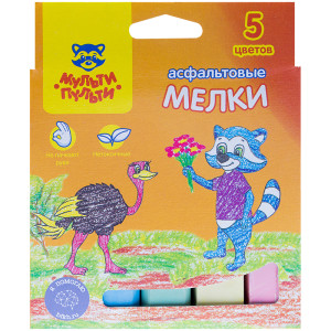 Мелки цветные Мульти-Пульти Енот в Австралии - 5 шт