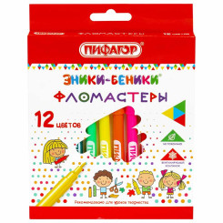 Фломастеры Пифагор Эники-Беники - 12 шт