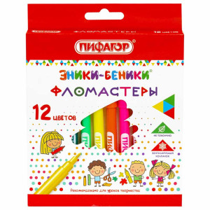 Фломастеры Пифагор Эники-Беники - 12 шт