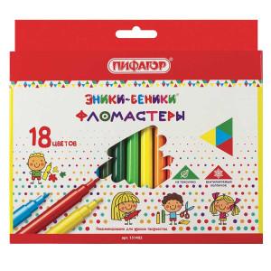 Фломастеры Пифагор Эники-Беники - 18 шт