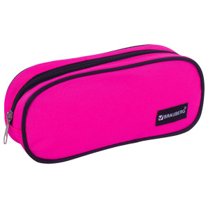 Пенал-косметичка Brauberg Pink - 220*90*50 мм - Полиэстер
