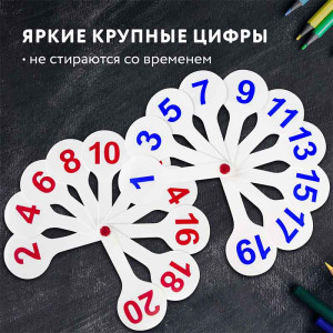Веер цифр от 1 до 20 Пифагор