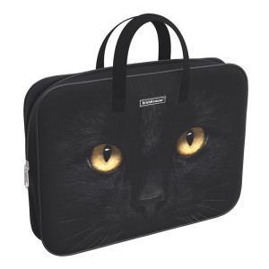 Портфель-папка Erich Krause Black Cat - А4 - 1 отделение - На молнии