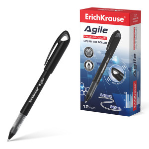 Ручка-роллер Erich Krause Agile - Черная