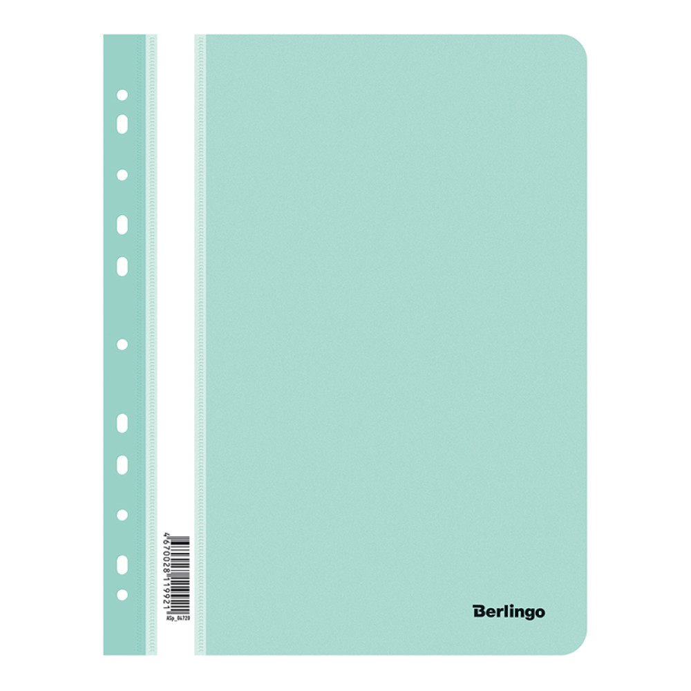 Скоросшиватель пластиковый Berlingo - А4 - 180 мкм - Мятный Скоросшиватель пластиковый Berlingo - А4 - 180 мкм - Мятный