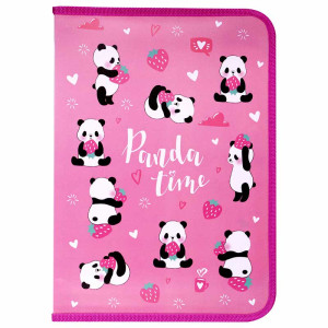 Папка для труда Юнландия Panda time - 1 отделение - А4 - На молнии