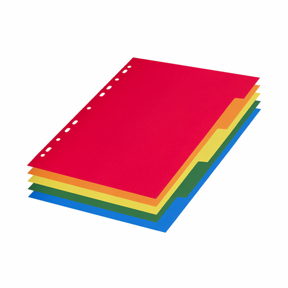 Разделитель листов Brauberg - А4 - Цветовой - Пластик - 5 л Разделитель листов Brauberg - А4 - Цветовой - Пластик - 5 л