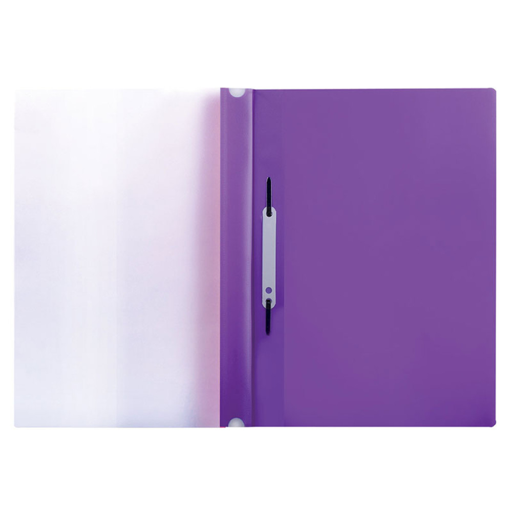 Скоросшиватель пластиковый с перфорацией Brauberg - А4 - 180 мкм - Фиолетовый Скоросшиватель пластиковый с перфорацией Brauberg - А4 - 180 мкм - Фиолетовый