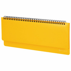 Планинг недатированный Brauberg Select - 305*140 мм - На спирали - 60 листов - Желтый
