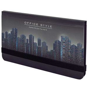 Планинг недатированный Brauberg Night City - 171*93 мм - С резинкой - 64 листа