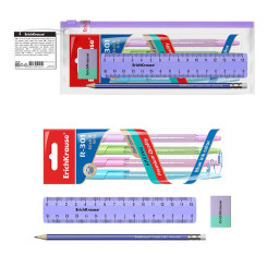 Набор в zip-пакете Erich Krause Pastel - 7 предметов Набор в zip-пакете Erich Krause Pastel - 7 предметов