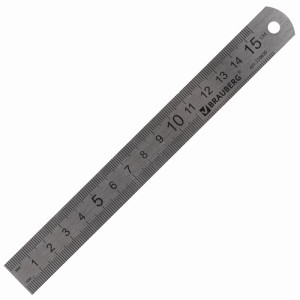 Линейка металлическая Brauberg - 15 см