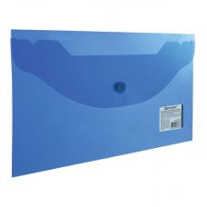 Папка-конверт Brauberg Small-size на кнопке - 150 мкм - Синяя