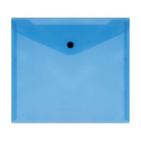 Папка-конверт Стамм на кнопке - А5 - 150 мкм - Синяя