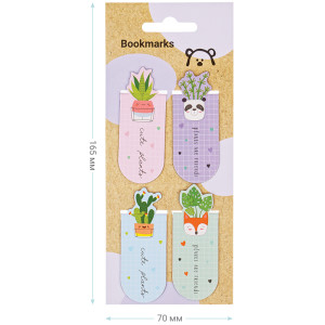 Закладки магнитные для книг Meshu Succulent - 4 шт