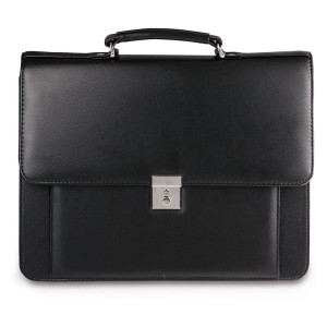 Портфель Алекс Проект - Кожзам - 2 отделения - Черный