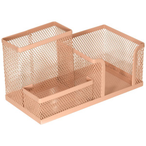 Подставка канцелярская InFormat - 3 отделения - Розовая