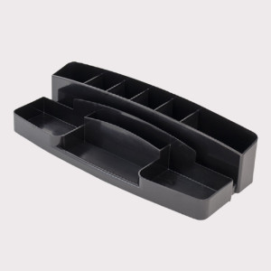 Подставка канцелярская Бизнес-Плюс - 10 отделений - Черная