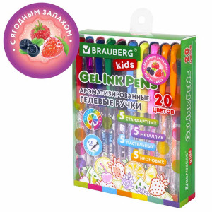 Набор гелевых ручек ароматизированных Brauberg Fruits - 20 цветов