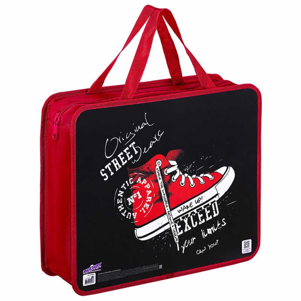 Папка для тетрадей с ручкой Юнландия Urban Style - 1 отделение - А4 - На молнии Папка для тетрадей с ручкой Юнландия Urban Style - 1 отделение - А4 - На молнии