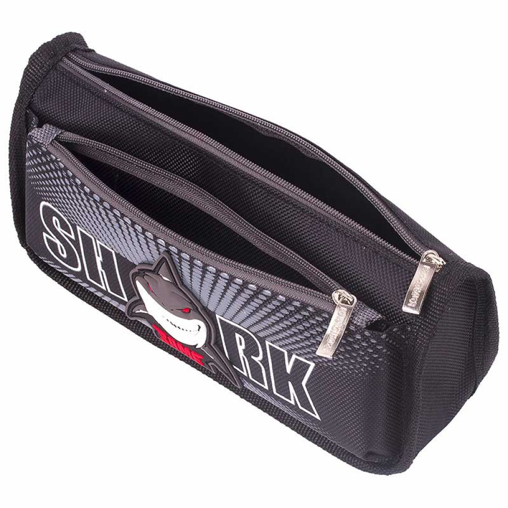 Пенал-косметичка Юнландия Shark - 210*90*60 мм - 2 отделения - Полиэстер Пенал-косметичка Юнландия Shark - 210*90*60 мм - 2 отделения - Полиэстер