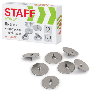 Кнопки канцелярские Staff Everyday - 10 мм - 100 штук
