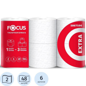 Бумага туалетная Focus Extra - 6 шт