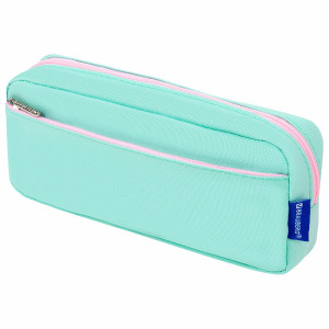 Пенал-косметичка Brauberg Pastel - 210*95*50 мм - 2 отделения - Мятный