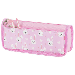 Пенал-косметичка Юнландия Bunnies - 210*90*60 мм - 2 отделения - Полиэстер
