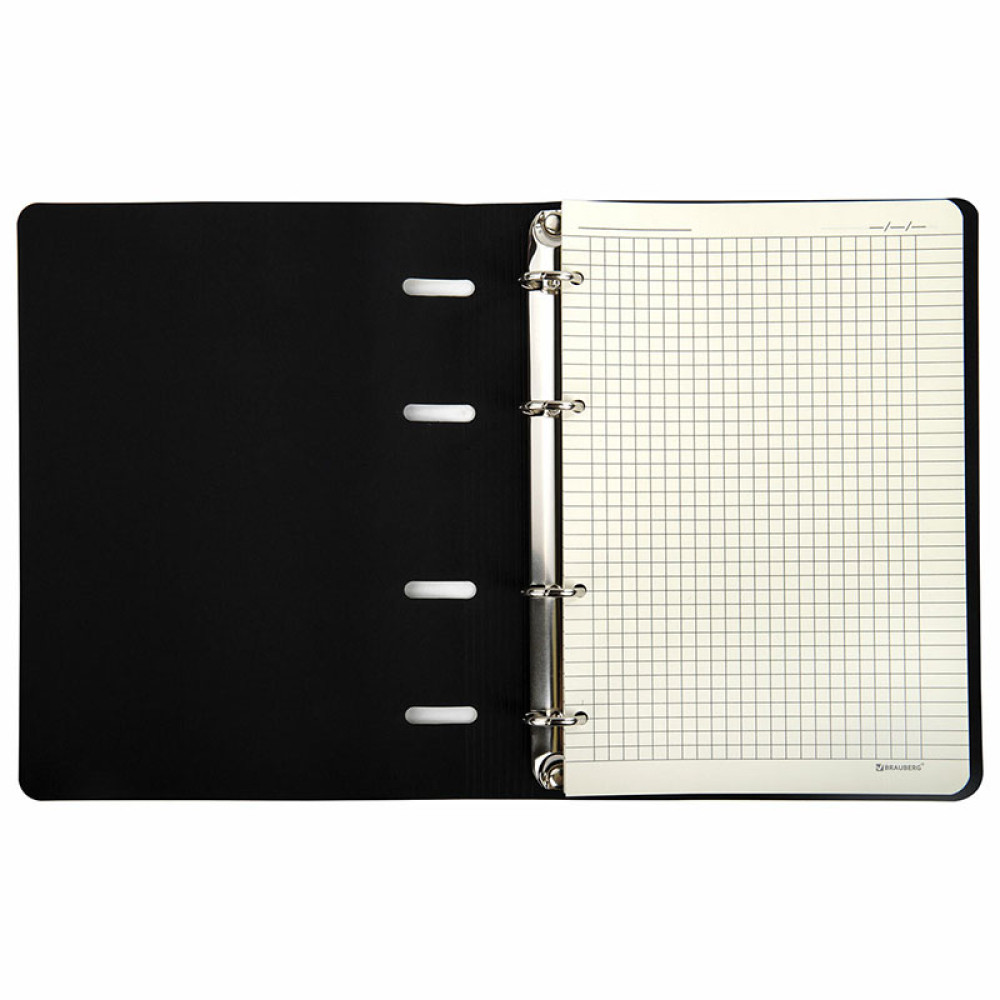 Тетрадь на кольцах Brauberg USA под кожу - А5 - 80 листов Тетрадь на кольцах Brauberg USA под кожу - А5 - 80 листов