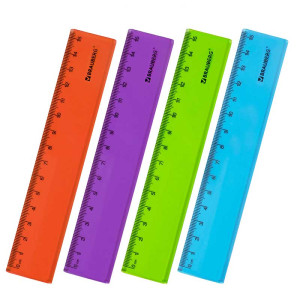 Линейка пластиковая Brauberg Fruity - 15 см - Ассорти