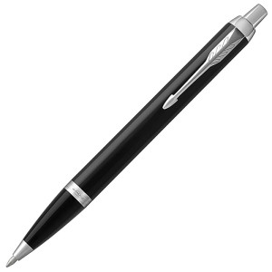Ручка шариковая Parker IM Core Black Lacquer CT - 0,7 мм - Синяя