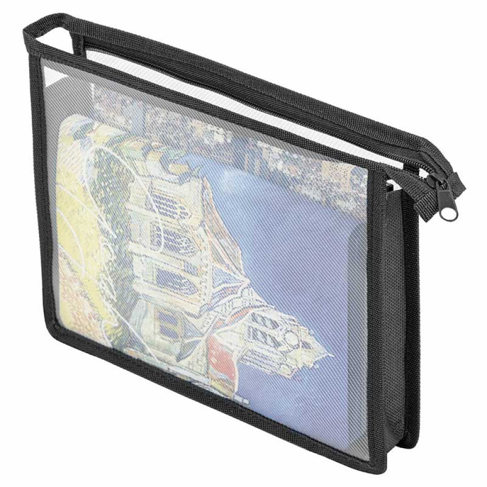 Папка для тетрадей Пифагор - 1 отделение - А5 - На молнии - Черная Папка для тетрадей Пифагор - 1 отделение - А5 - На молнии - Черная