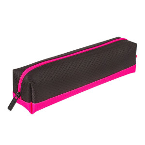 Пенал-косметичка Brauberg Black Bright - 210*50*50 мм - Черно-розовый