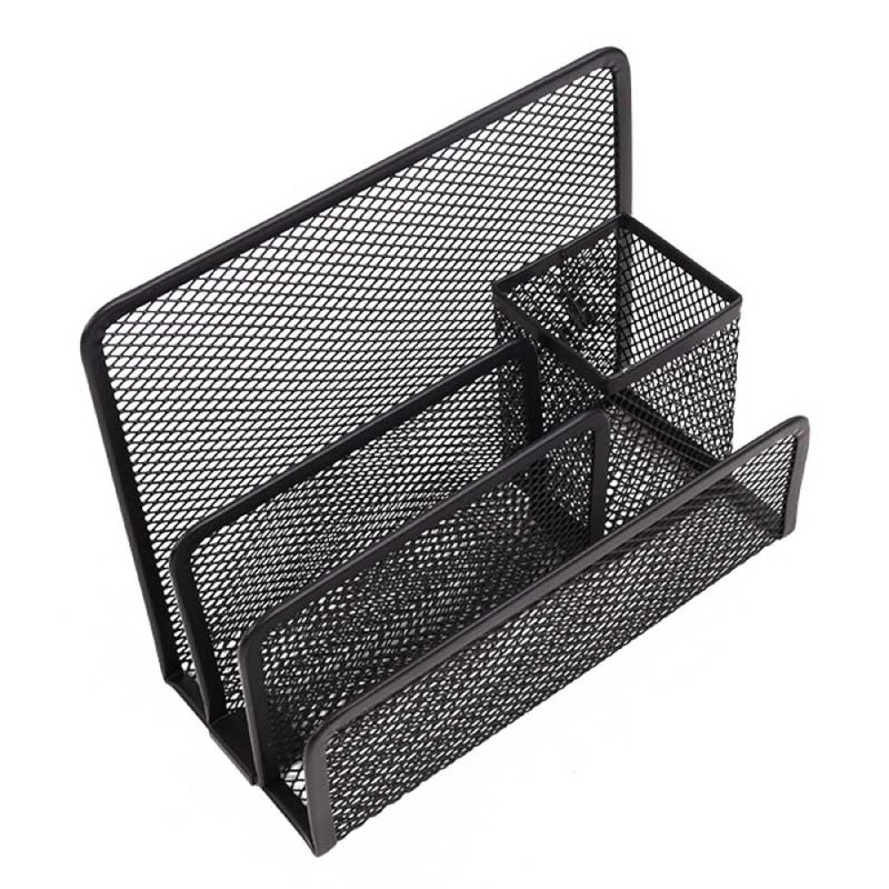 Подставка канцелярская Darvish - 4 отделения - Металлическая - Черная Подставка канцелярская Darvish - 4 отделения - Металлическая - Черная