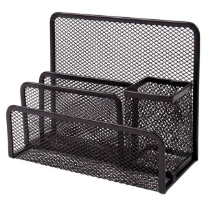 Подставка канцелярская Darvish - 4 отделения - Металлическая - Черная