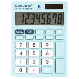 Калькулятор настольный Brauberg Ultra Pastel - 08-LB - 8 разрядов - Голубой