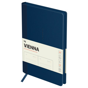 Ежедневник недатированный BG Vienna. Dark blue - А5 - 136 листов - Синий