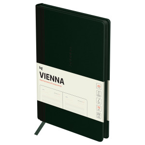 Ежедневник недатированный BG Vienna. Dark green - А5 - 136 листов - Зеленый
