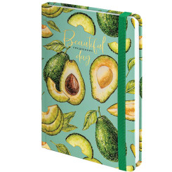 Ежедневник недатированный Brauberg Avocado с резинкой - А5 - 128 листов