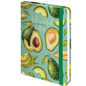 Ежедневник недатированный Brauberg Avocado с резинкой - А5 - 128 листов