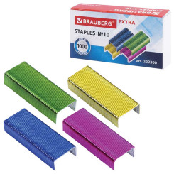 Скобы для степлера Brauberg №10 - Цветные - 1000 штук Скобы для степлера Brauberg №10 - Цветные - 1000 штук