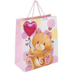 Пакет подарочный Золотая сказка Lovely Kitty - 26*13*32 см